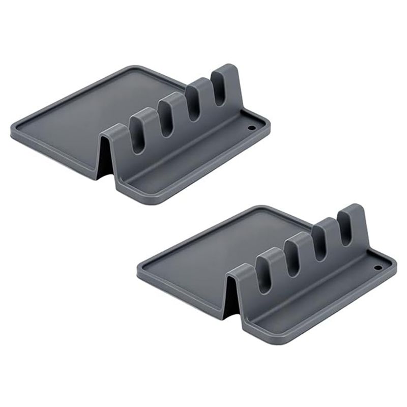 ABIY 2PCS Thick Paint Brush Drying Rest Silicone Holders,Rectangular Organizer With 4 Slots For Artists For Drawing