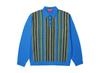 Multi Stripe Polo Sweater "Blue"