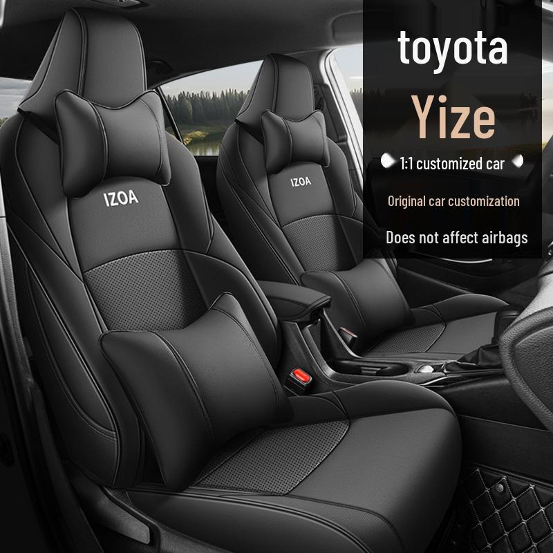 Toyota IZOA CHR Leather Car Seat Covers, Universal, All-Season, Fully Enclosed Cushions.