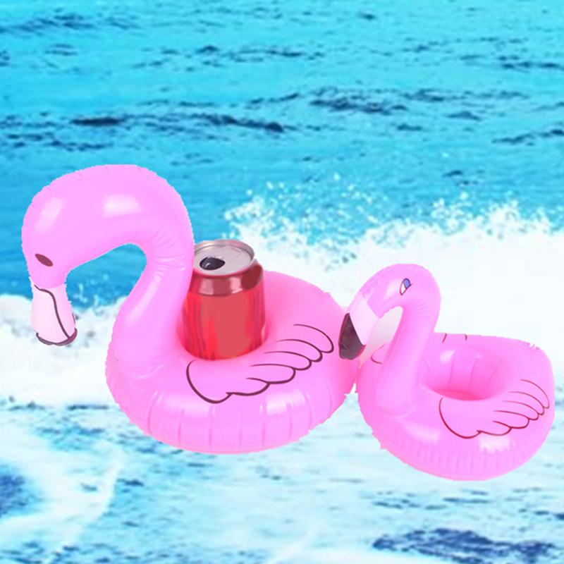 Flamingo Swimming Pool Drink Cup Stand Holder Float Toy Coasters Inflatable Drink Holder For Beverage Bottle Pool Party Kids Toy