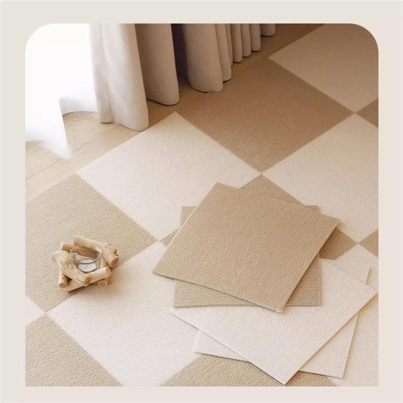 4mm Thickened Self-adsorption Washable Reusable Splicing Non-slip Carpet Office Living Room Bedroom Floor Mat Home Decor