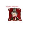 Christmas Pillow Cover Santa Snowman Reindeer 3d Fabric Decor For Holiday Couch Bedroom