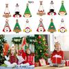 Christmas Santa Festive Claus Reindeer Paper Triangle Hat Set Party Props Photo