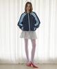 Baitalssain [Line] Check Chiffon Balloon Mini Skirt (Light Blue)