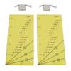 2set Seam Guide Ruler Strong Magnetic Stainless Steel Transparent Acrylic Yellow Ruler Positioning