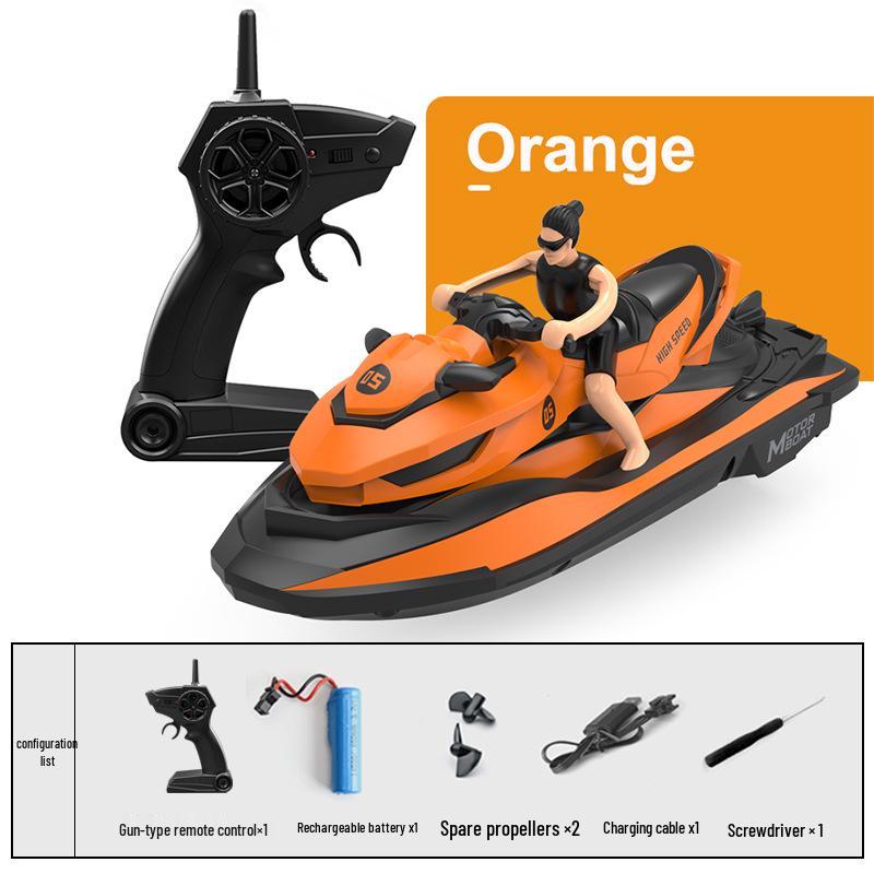 

Высокоскоростной катер на дистанционном управлении - Водонепроницаемая электрическая игрушка для детей 4 Batteries