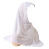 Women Lace Headscarf Hat Solid Color Breathable Turban Hat Chiffon Long Scarf Hat Stretchy Head Wrap
