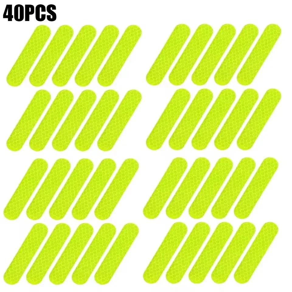 80-10PC Universal Safety Warning Reflective Stickers for Car Helmet Reflect All Light Sources Motorcycle Helmet Stickers for Car