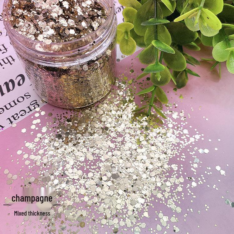 80ml Large Bottle Gold Glitter Sequin Powder for DIY Makeup, Painting, and Crafts