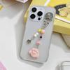 Resin Dog Beaded Keychain Hanging Accessory for Cameras and Phones Versatile Bag Pendant Wallet Decoration for Women