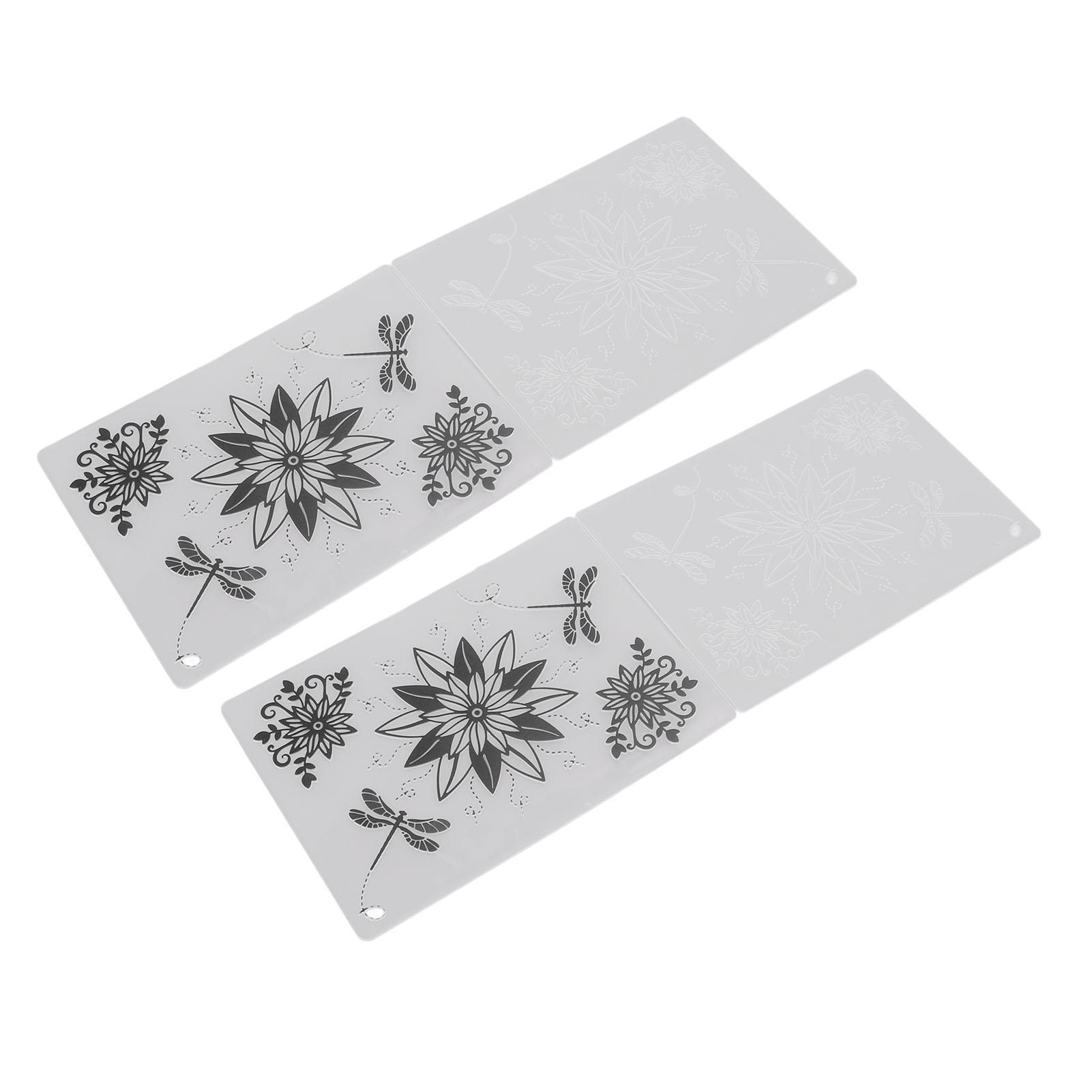 

2Pcs Embossing Template Practical Cute Patterns Relief Design DIY Craft Template Molds for Making Cards Invitations