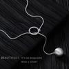 2024 New Style 925 Sterling Silver Round Bead Pendant Necklace for Women - Light Luxury Collarbone Chain