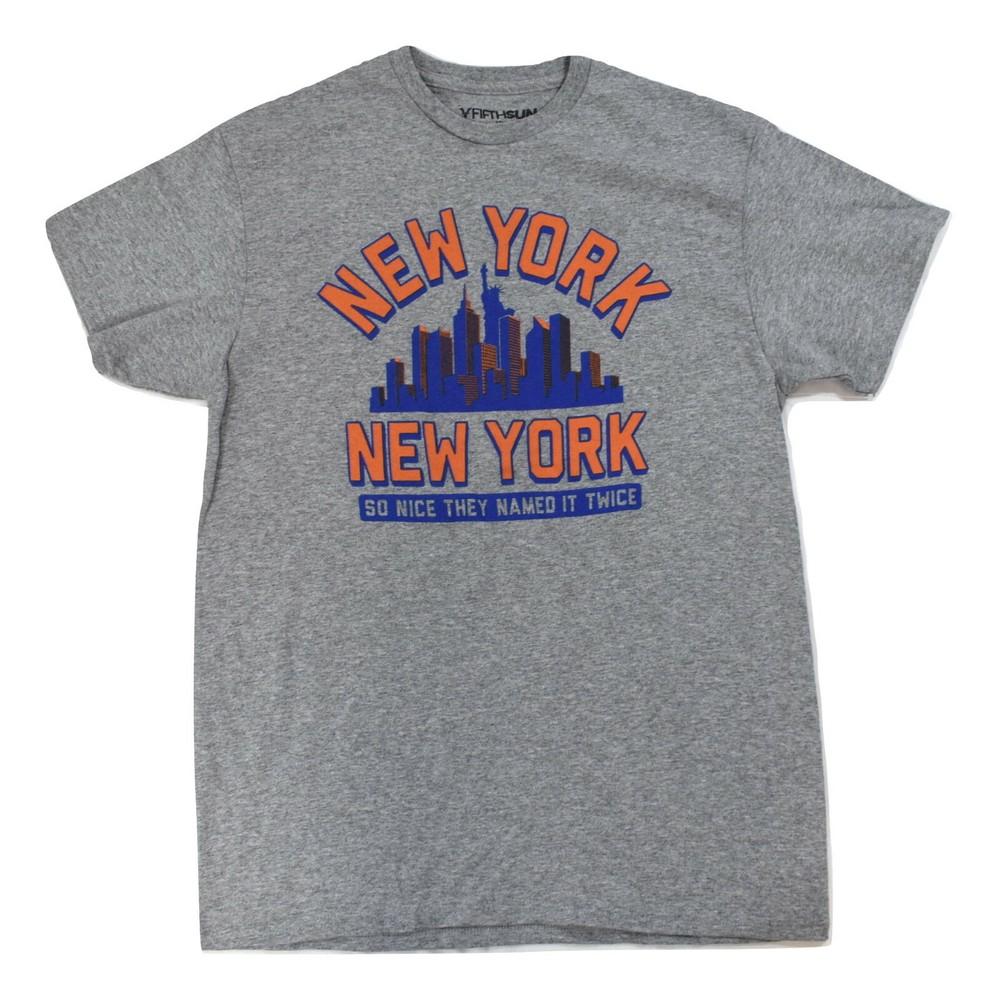 

Fifth Sun Mens New York The City So Nice They Named It Twice Gray Shirt New M