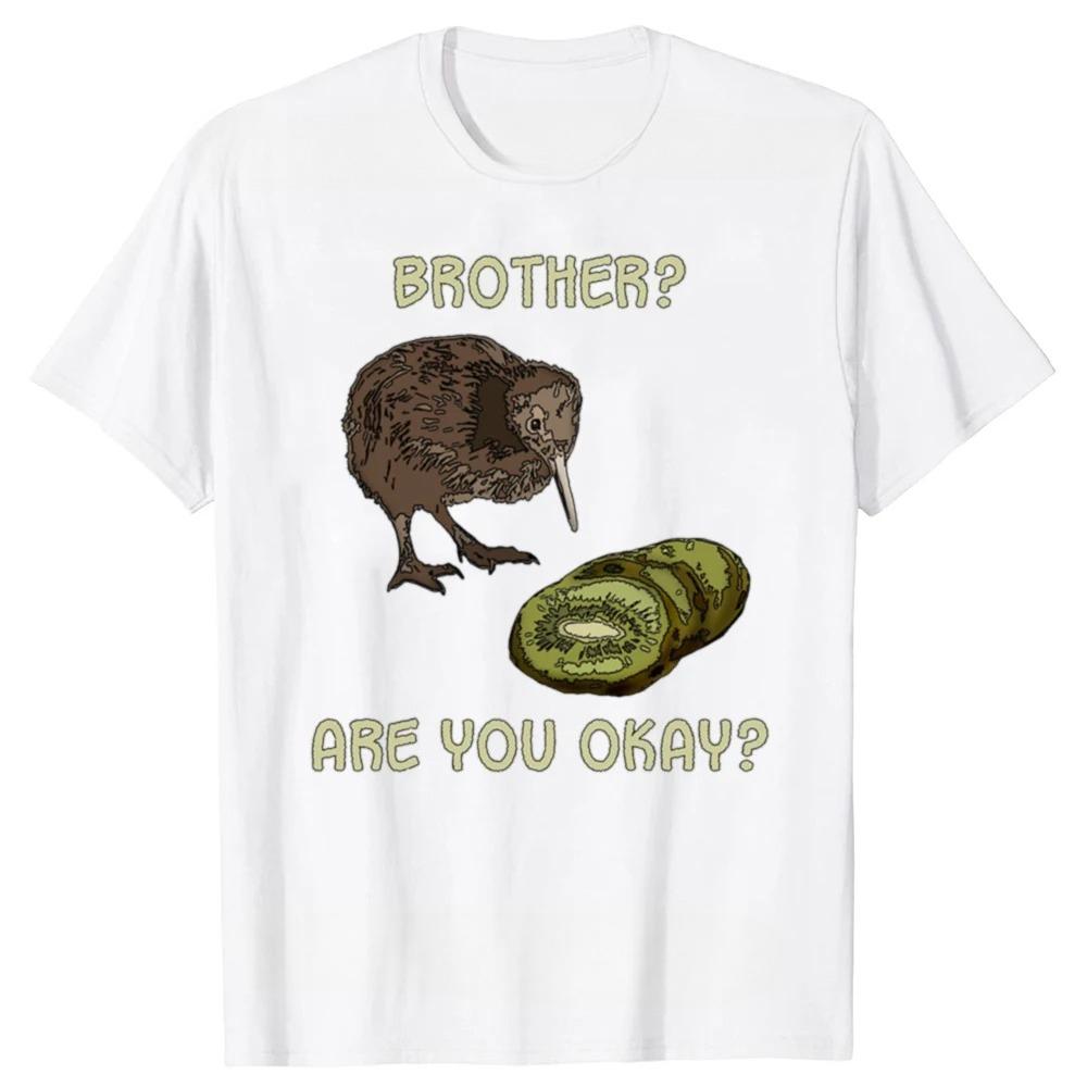 Bird Lover Funny Kiwi Text Graphic Tee Polyester Fabric Trend Street Style Versatile Daily Short Sleeve Unisexs Summer Gift Tops