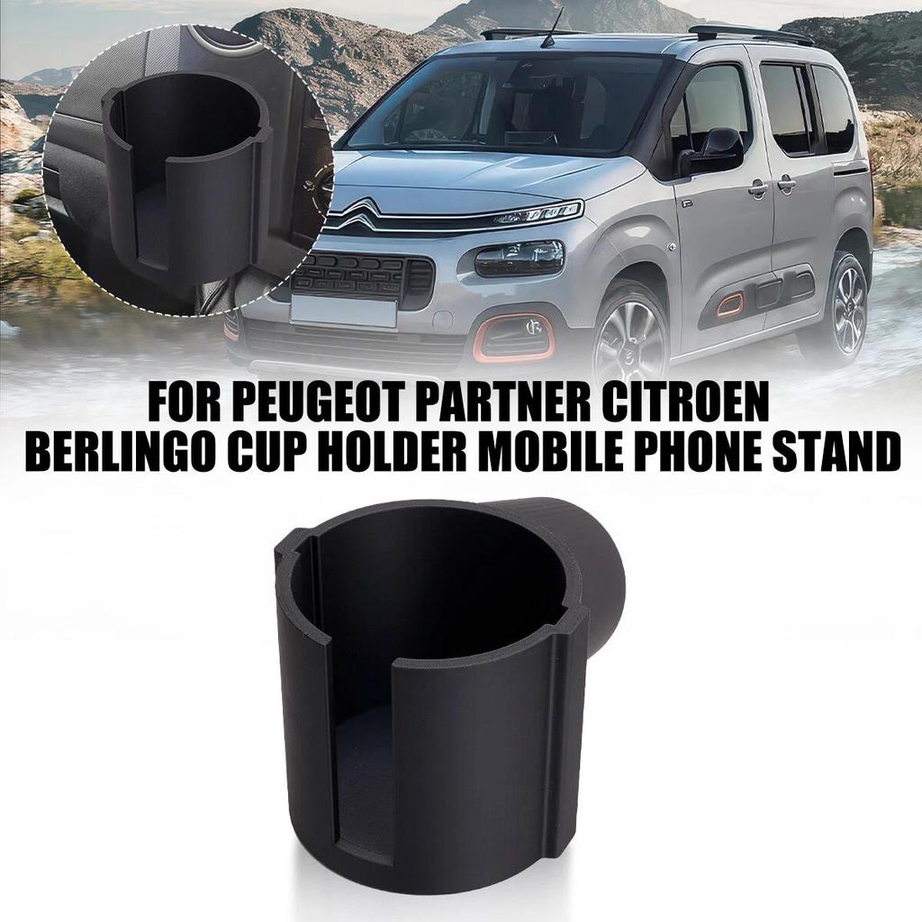 1PC Cup Holder Suitable for Peugeot Partner Citroen Berlingo High-Quality Cup Holder Phone Holder Push in Car Cup Holder BlackGood product