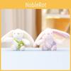 Flower Back Rabbit Keychain Cute Girl Backpack Decorative Pendant Plush Doll