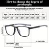 9 Piece Simple and Lightweight Rectangular Reading Glasses Colorful Non-Slip Legs  Unisex Discount Set