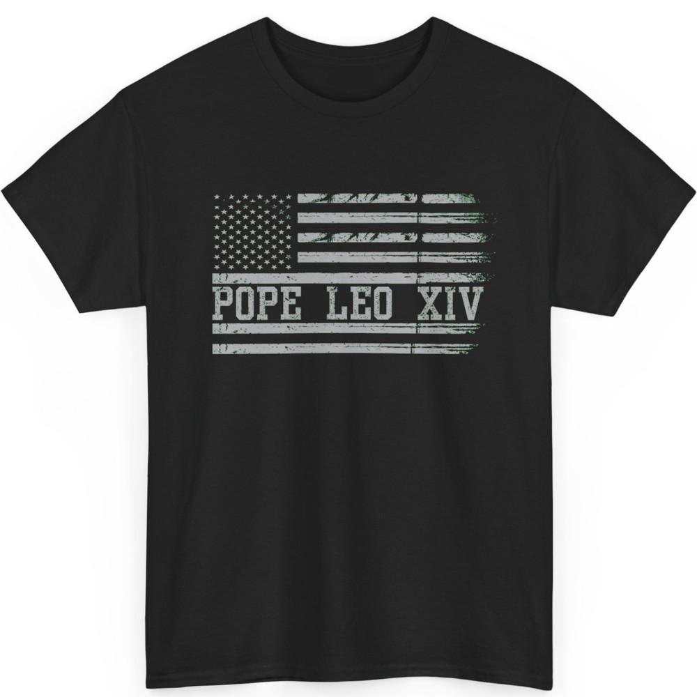Pope Leo Xiv 14th First American Pope Usa Flag Vintage Unisex T-Shirt Unisex T-Shirt XXXXL