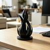 Modern Sculpture for Living Room 3D Printed Abstract Flame Sculpture, Minimalist Twisted Art Sophisticated Home Office Decor Statue Desk And