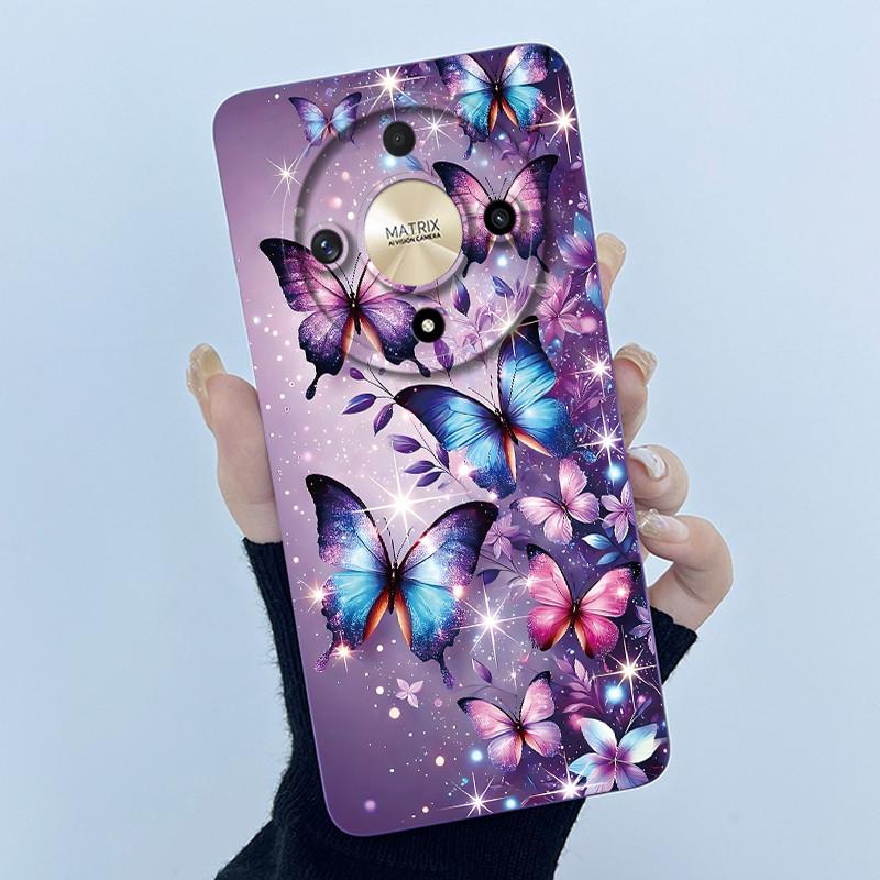 For Honor Magic5 Lite 5G Case Simplicity flower Silicone Soft Back Cases For Magic6 Lite 5G Cover Magic 5Lite 6Lite Bumper Shell