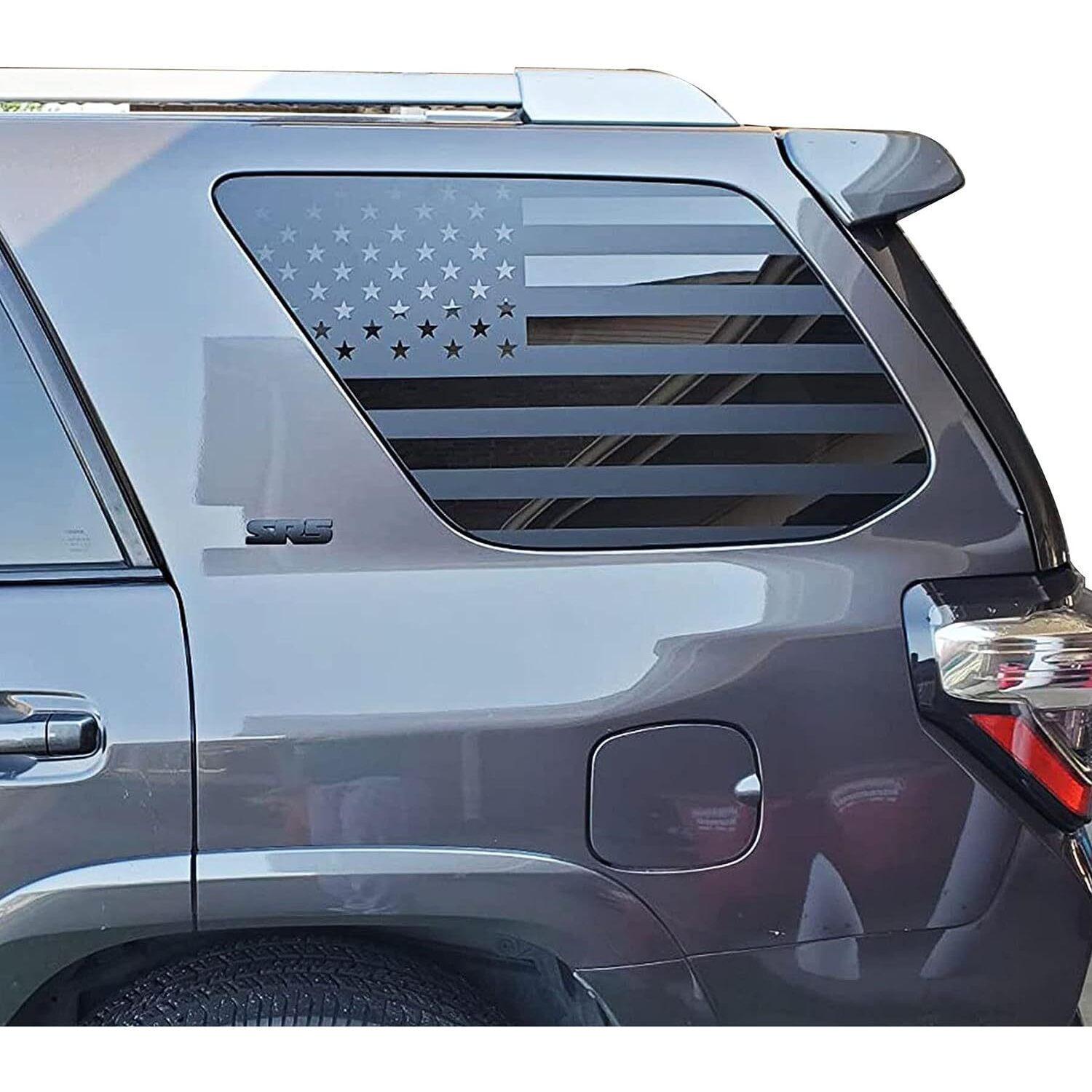 

American Flag Rear Window Decal for Toyota 4Runner (2010-2024) матовий чорний колір