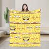 Spongebobed Blanket Flannel  Winter  Breathable Soft Throw Blankets for Home Travel Bedspread