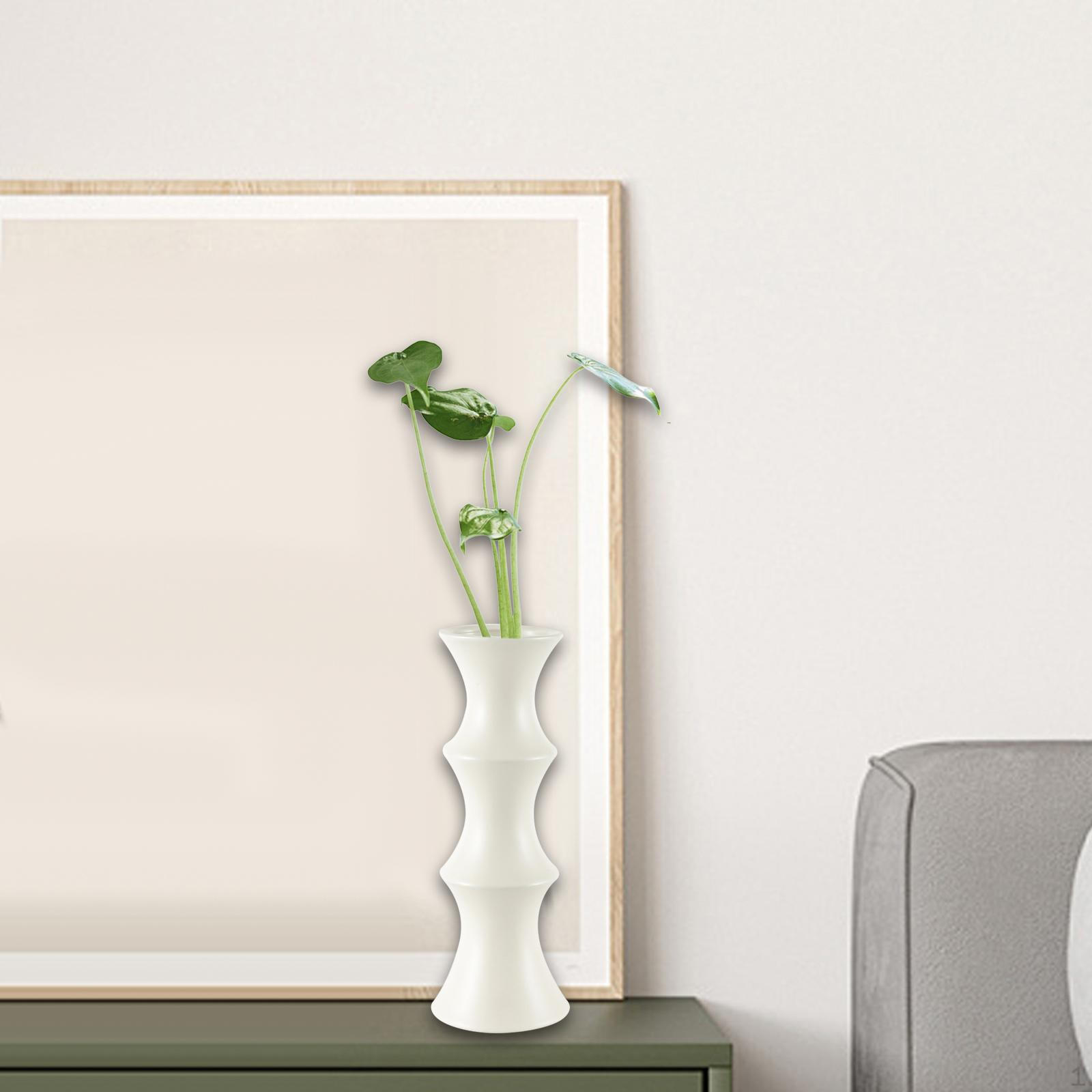 

Декоративная ваза Современная геометрическая для сухих свежих цветочных композиций из фарфора белый