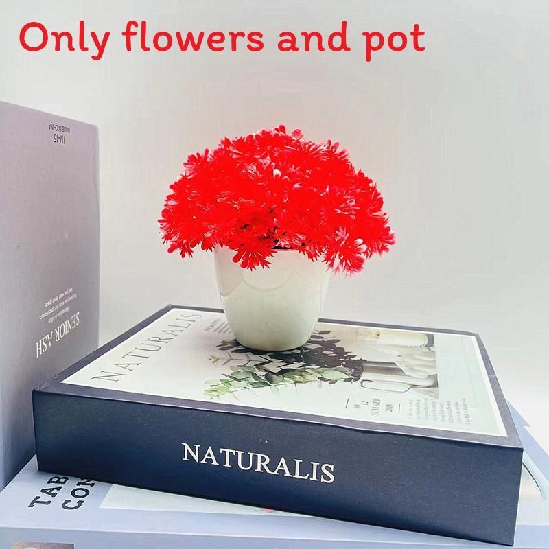 

Flower Simulated Chrysanthemum Ball Artificial Green Plants Potted Decor Desktop