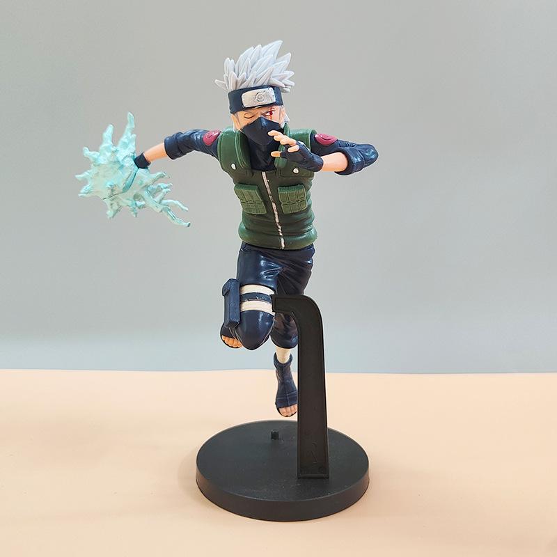 1pc Anime Naruto Action Desktop Figurine Uzumaki Naruto Kakashi Sasuke Combat Form Doll Anime Figurine Children's Gift