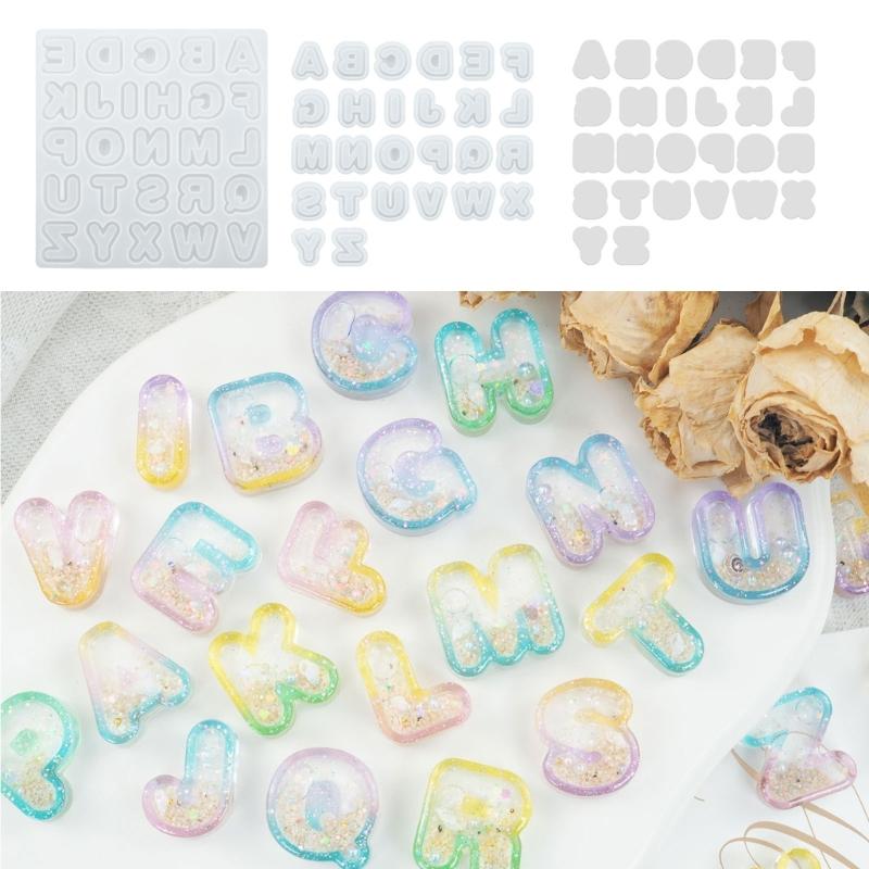 Letter Clay Molds Letter Keychain Moulds Letter Craft Mould Silicone Material Epoxy Resin Mould for DIY Pendant Keychain