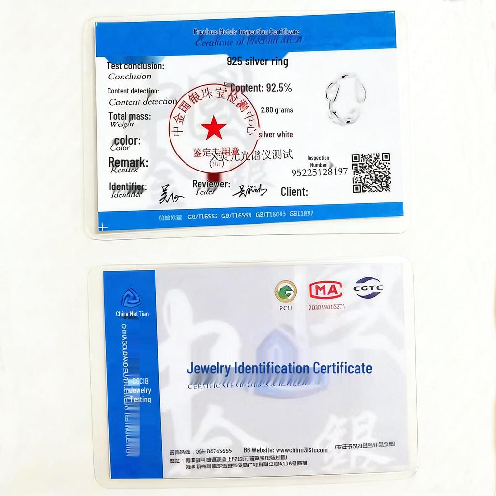 Jewelry Gift Box with Silver Polishing Cloth for Necklace & Ring