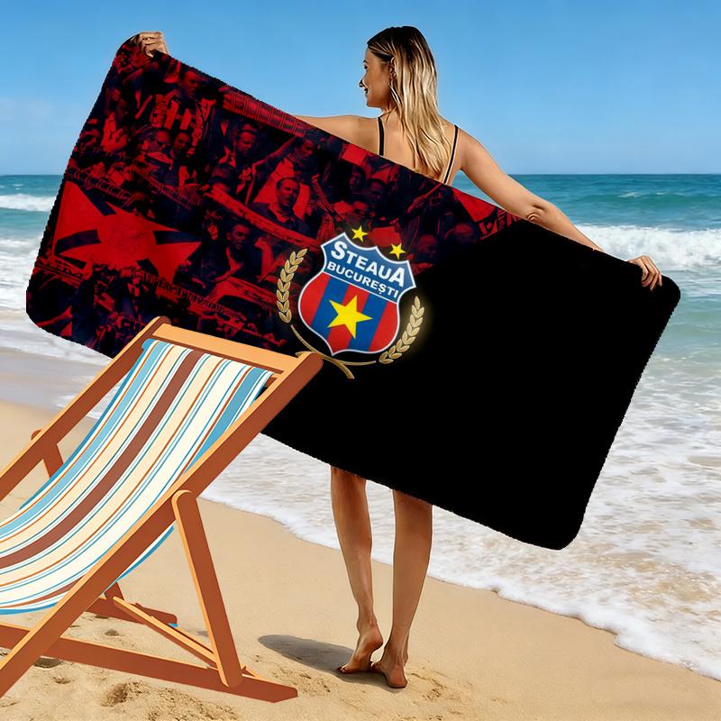 Steaua Bucuresti Print Beach Towel, Large Soft Quick Dry Towel for Beach Camping Swimming