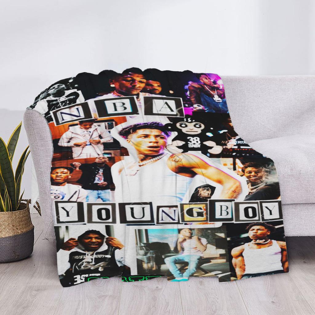 YoungBoy Never Broke Again Anime Decke Schule Sofa Decken & Überwürfe Zuhause und Dekoration Tagesdecke auf dem Bett Human Made Überwurf