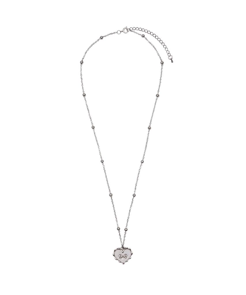 High School Disco Fairy Heart Ribbon Necklace
