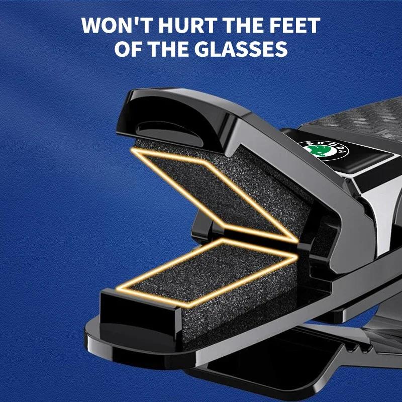 Car Sun Visor Glasses Case Card Ticket Holder Sunglasses Clip Auto Fastener Accessories For Skoda Kodiaq Rs 2019 2020 2021 2022 WL5