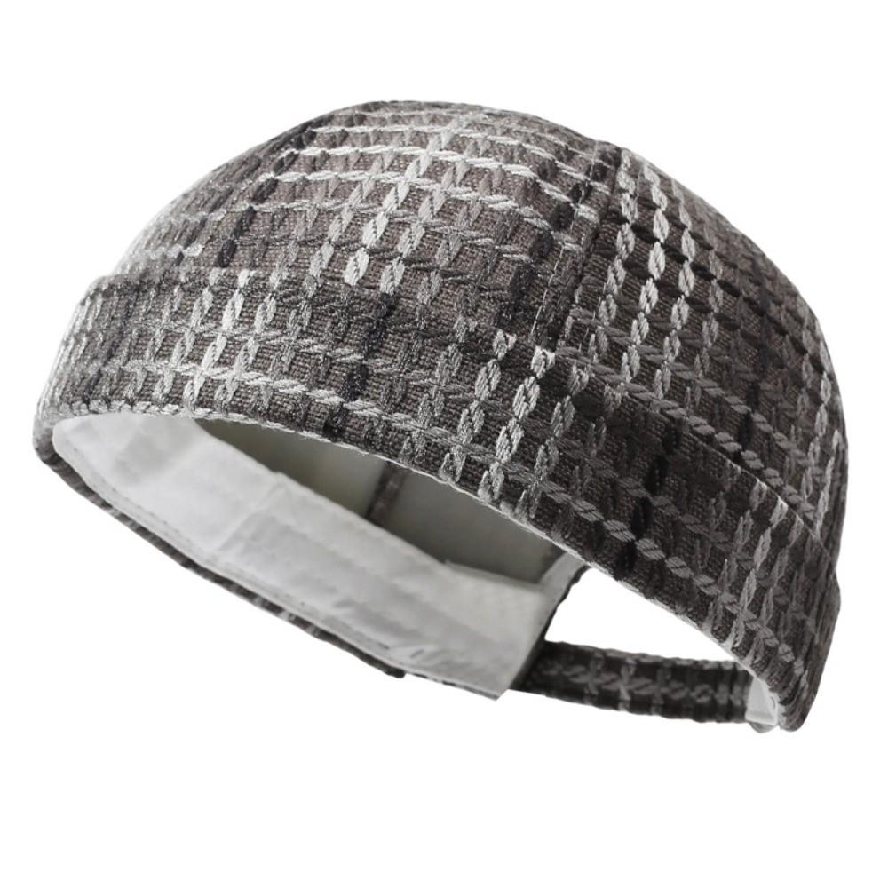 Adjustable Beanie Street Hat Hip Hop Skullcap Fashion Vintage Dome Hat for Men Women темно серый