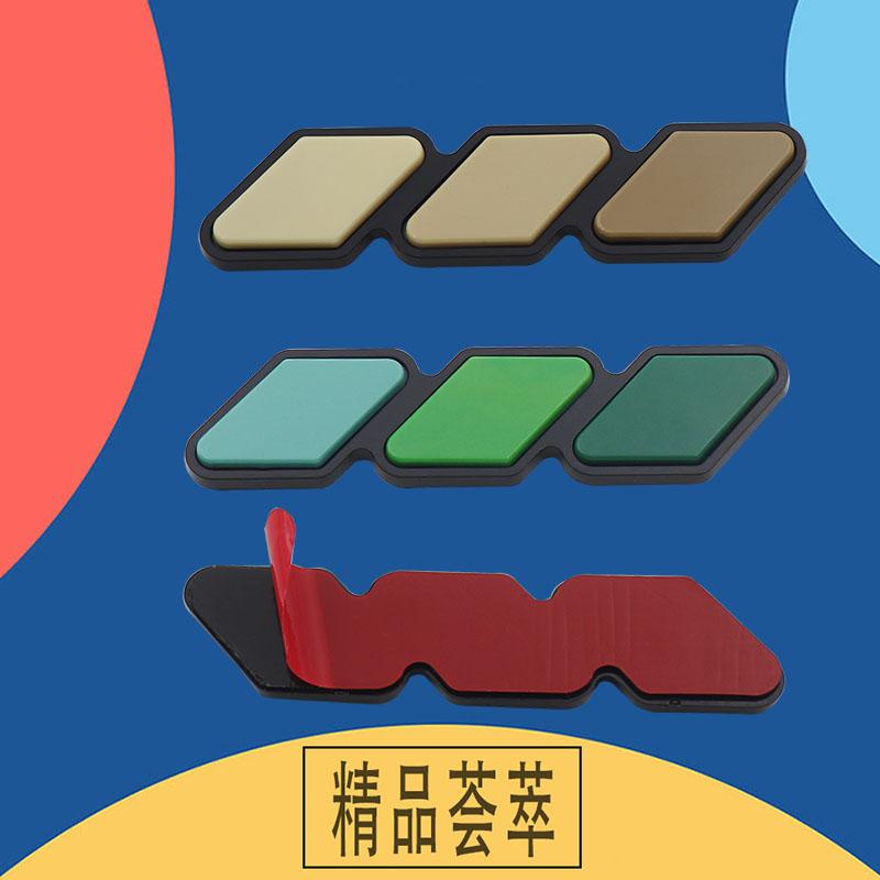 3 Colors Grille Badge Car Three-color National Flag Grille Emblem Mesh Slotted Grill Auto Badge Accessories