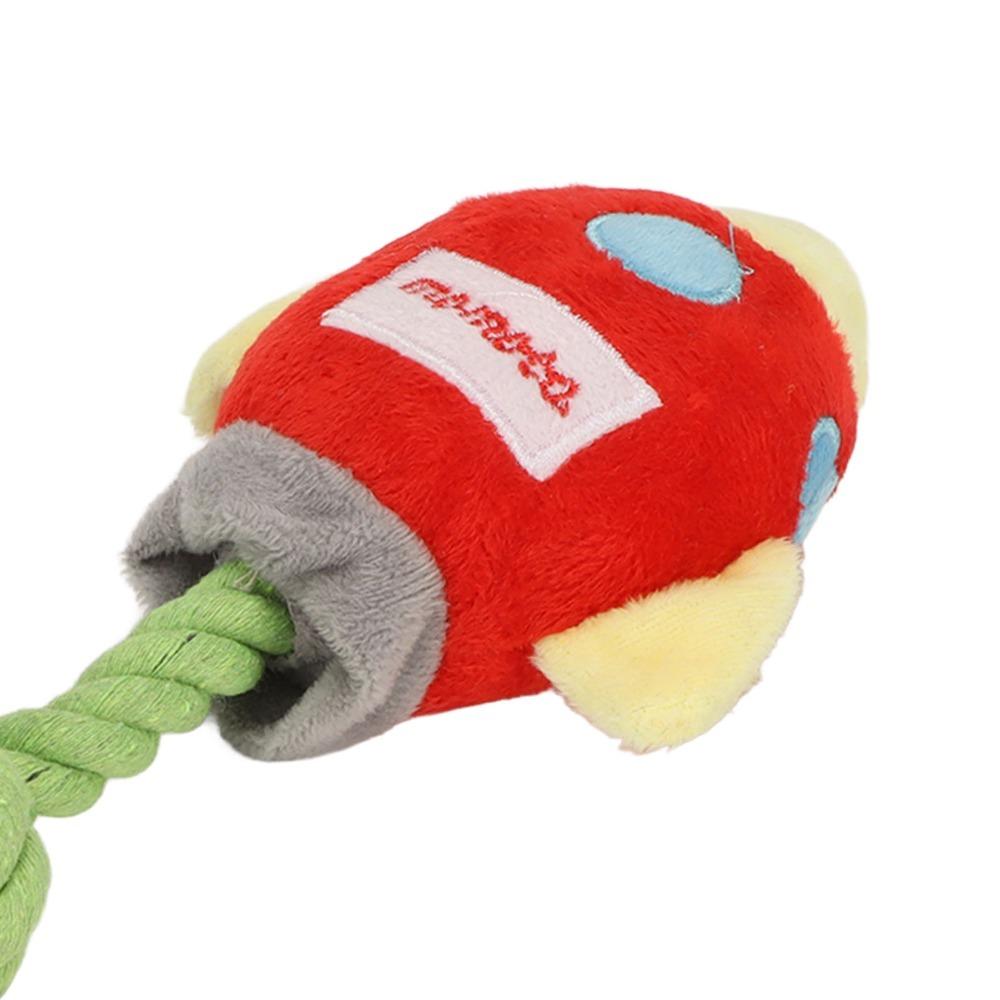 Cotton Rope Knot Rope Knot Pet Toy Plush Fabric Squeaky Chew Toy Plush Dog Toy Home Entertainment