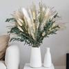 Handmade Dried Flower with Phragmites Communis and Rabbit Tail for Farmhouses Style Arrangement and Stable Gift