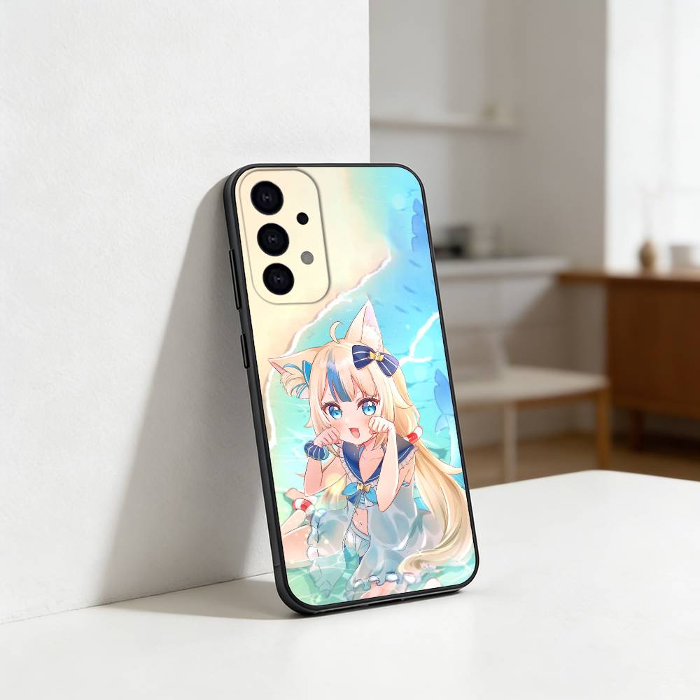 S-Sameko Saba Phone Case For Samsung S25,24,23,22,30,21,10,9,Ultra,Plus,Lite Soft Black Case Samsung S23ULTRA5G