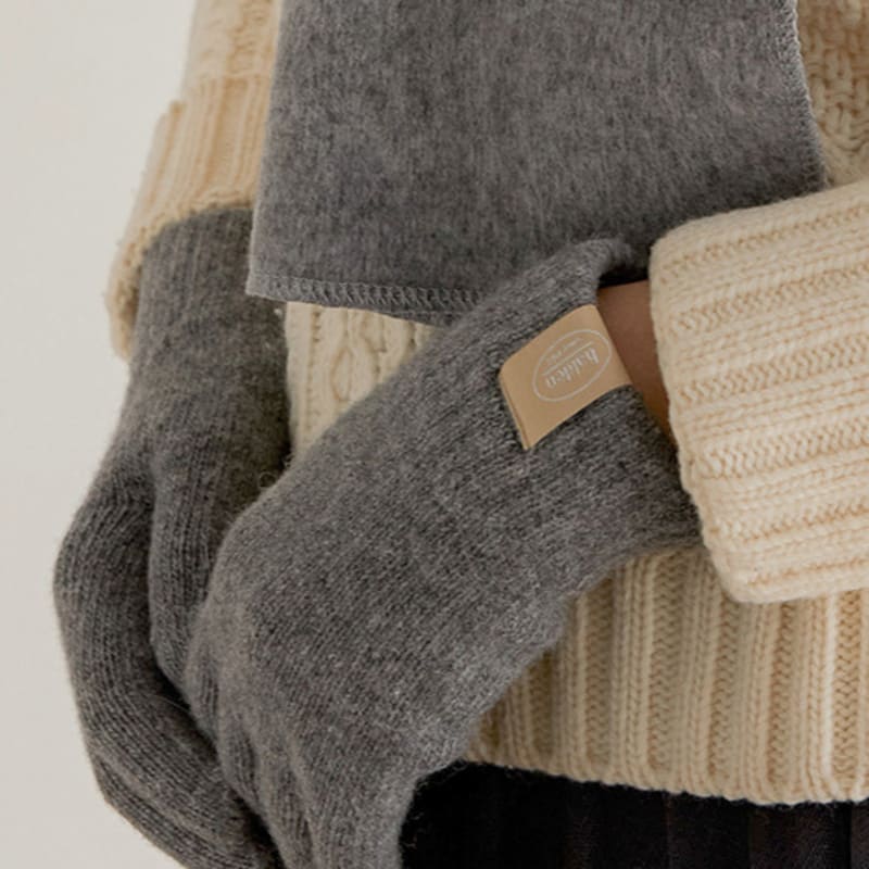 

перчатки halden из базовой шерсти (G001_серый) grey