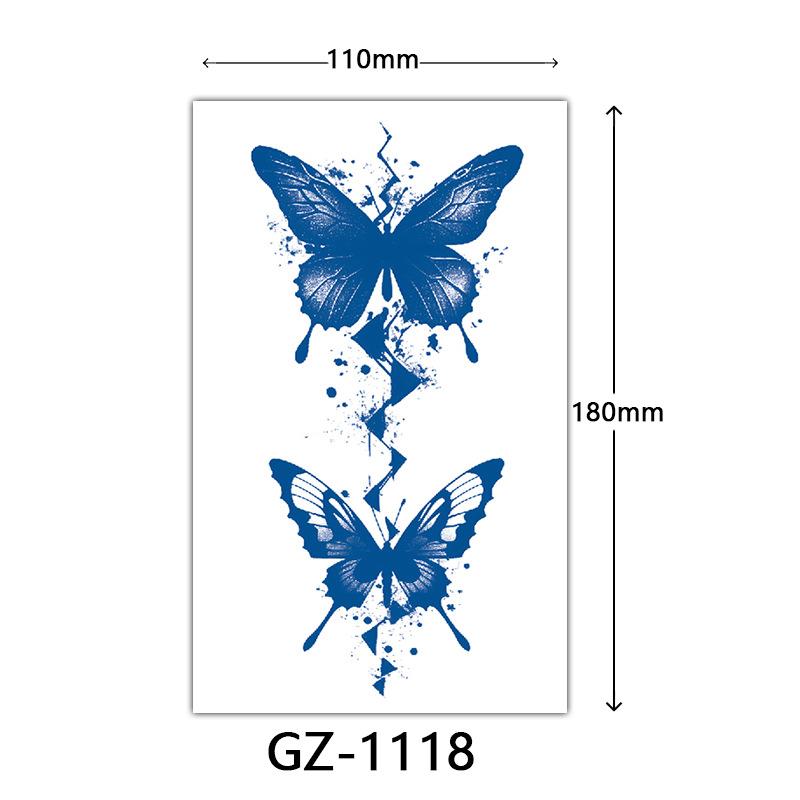 Juice Tattoo Stickers, Herbal Tattoo Stickers, Semi-Permanent English Letter Tattoo Stickers Tattoo