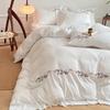 Class A Retro High-Gram Embroidery Strap Washed Cotton, Imitation Hemp Cotton And Linen Bed Sheet Quilt Cover