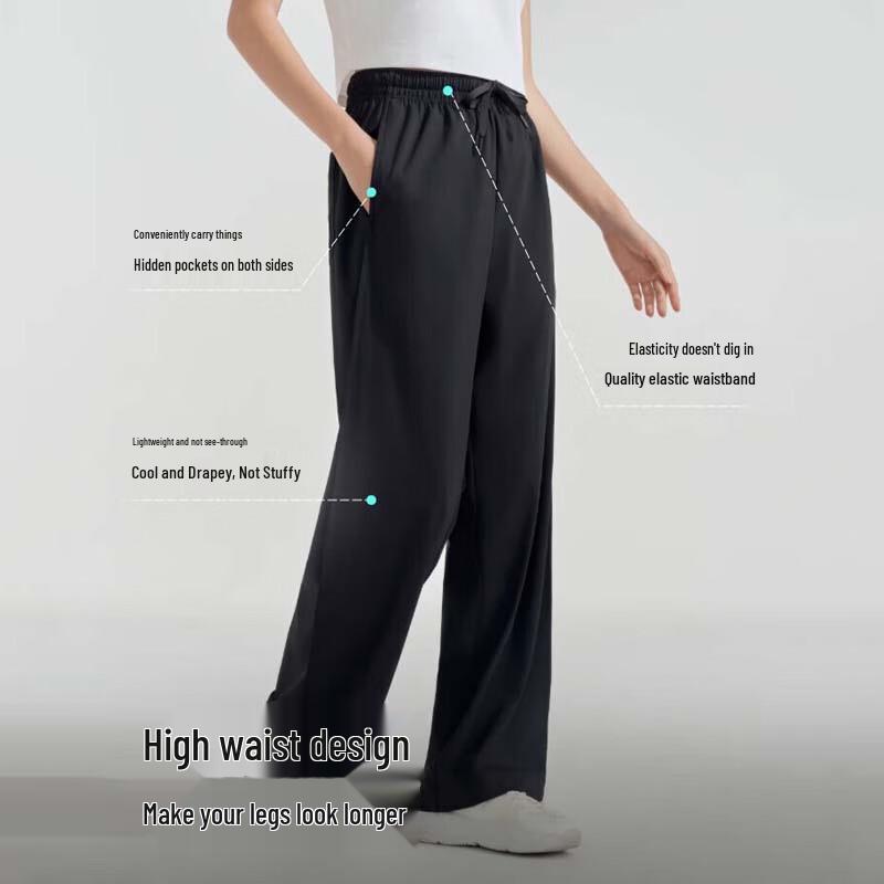 Bosideng B40925108 Wide-Leg Casual Pants