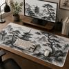 Mouse Pad Japanese Ink Painting Gamer Printon Demand Home Computer Large Mousepad XXL Playmat Non-Slip Natural Rubber Carpet PC