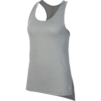 Yoga Split Hem Breathable Knit Tank Top Women Tops Gray CQ8827-073