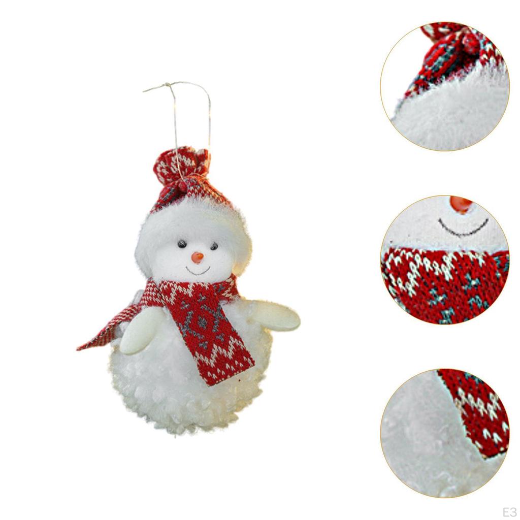 Christmas Snowman Pendant Hanging Ornament Lovely Gift, Xmas Tree Decoration Plush for Wall
