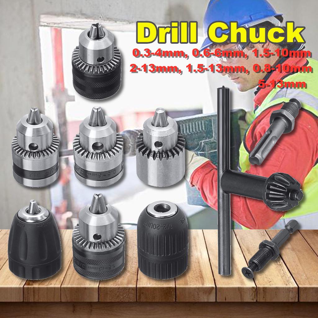1//4 Keyless Drill Chuck Hex Shank Impact Driver Screwdriver Adapter Tool Useful