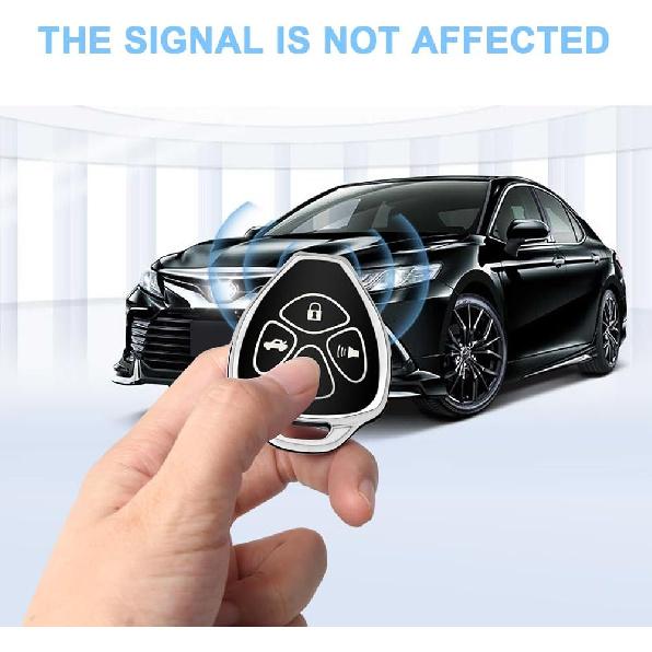 QBUC for Toyota Key Fob Cover with Keychain,Car Key Case fit for Toyota 2007-2011 Camry | 2008-2013 Avalon Corolla | 2009-2016 Venza 4 Buttons Smart