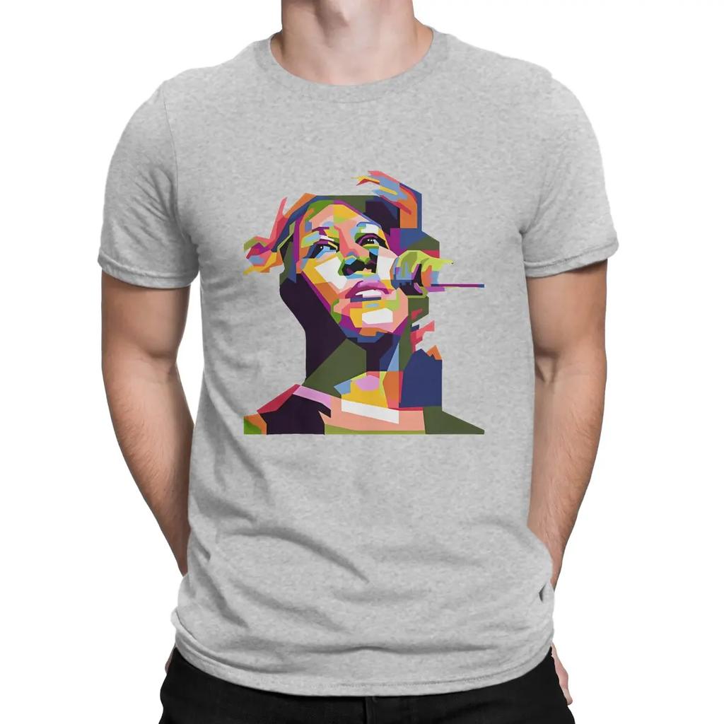 Music Fan Unique TShirt A-Aretha Franklin Singer Casual T Shirt Summer T-shirt For Men Women